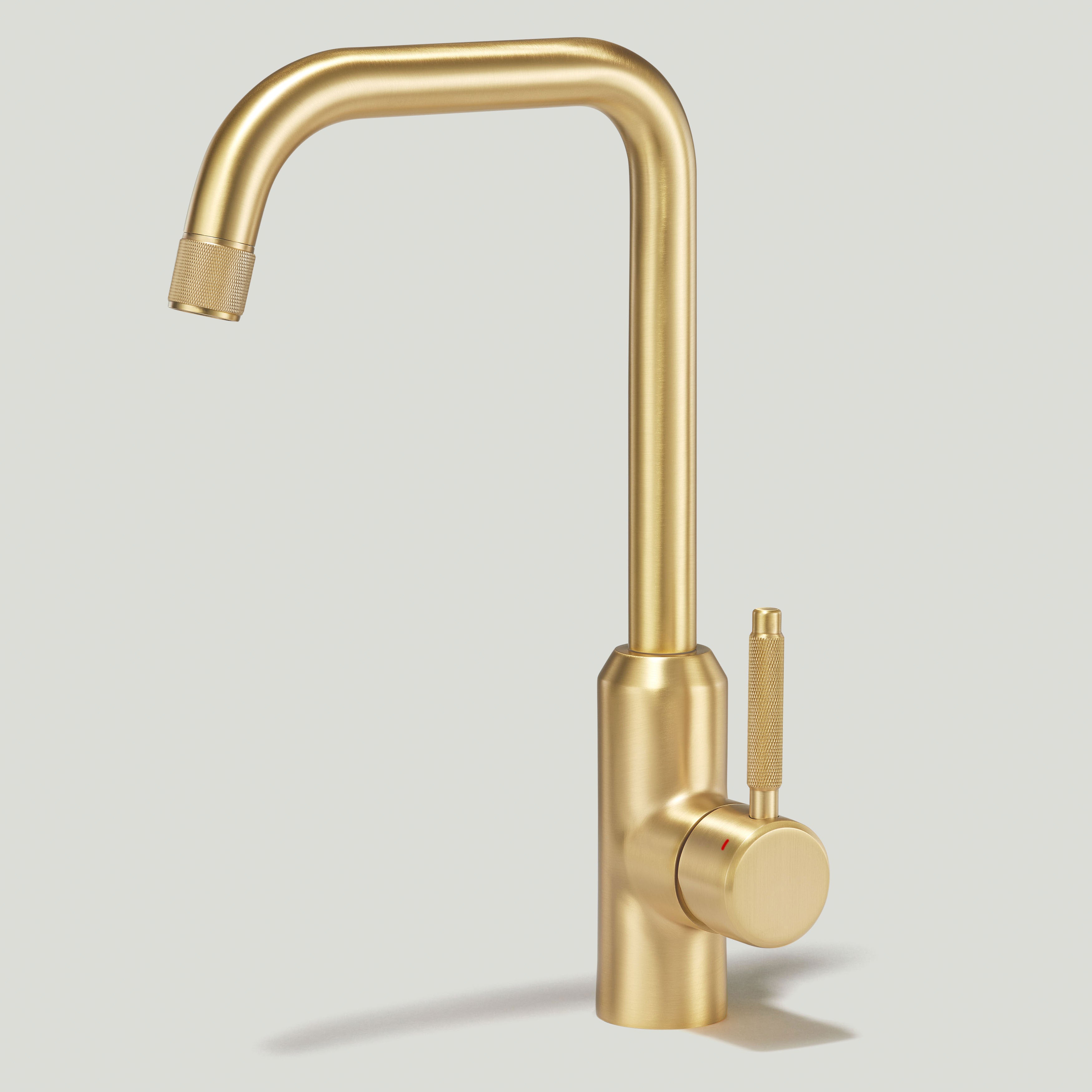 Plank Hardware Taps ARMSTRONG Knurled Kitchen Mixer Tap - Brass