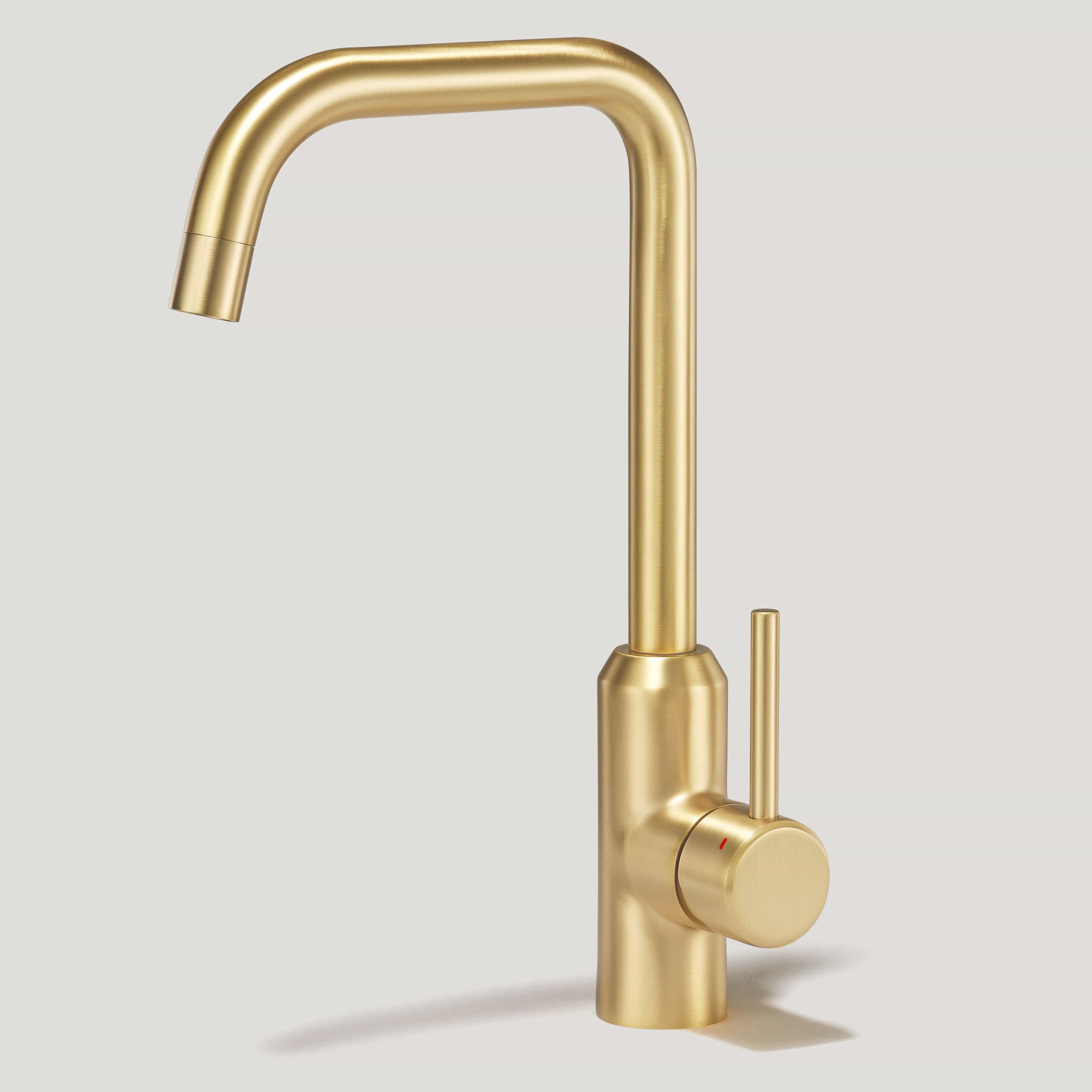 Plank Hardware Taps ARMSTRONG Smooth Kitchen Mixer Tap - Brass